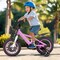 Purple Carbon Steel Kids Sport Bicycle with Dual Brakes, Training Wheels and Basket
